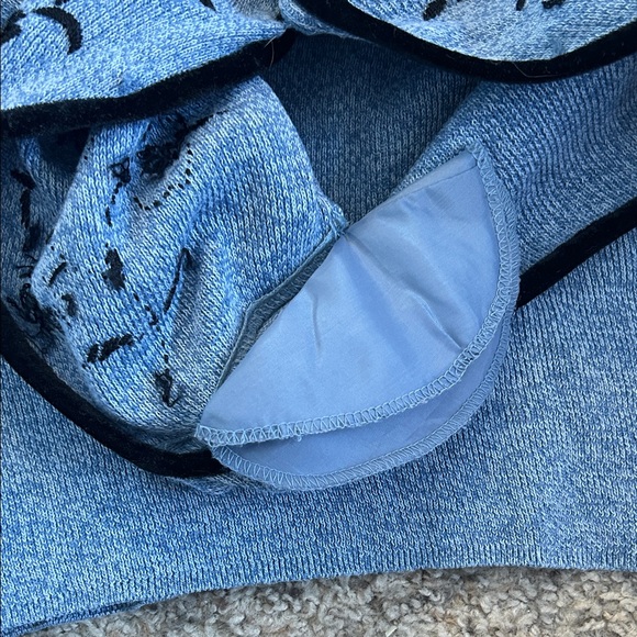 Y2K Vintage 90s Embroidered Velvet Capacity Floral Sweater Cardigan - Picture 10 of 10